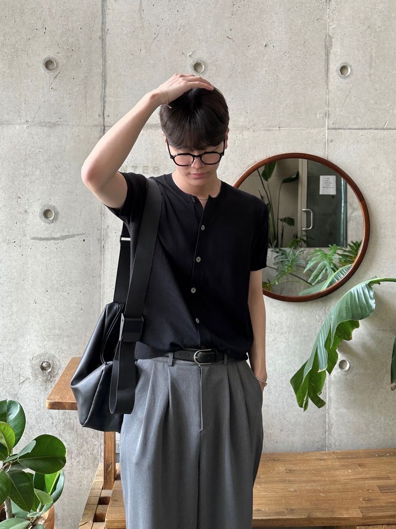 Maison two tuck banding slacks