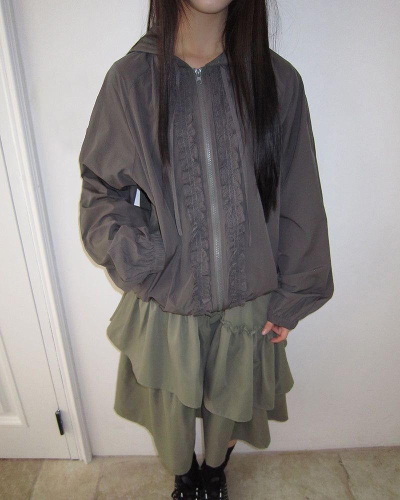 WONDER WONDER（ワンダーワンダー）の「[MADE] Lunin Frill String Hoodie Windbreaker Jacket（Jackets/Outerwear）」