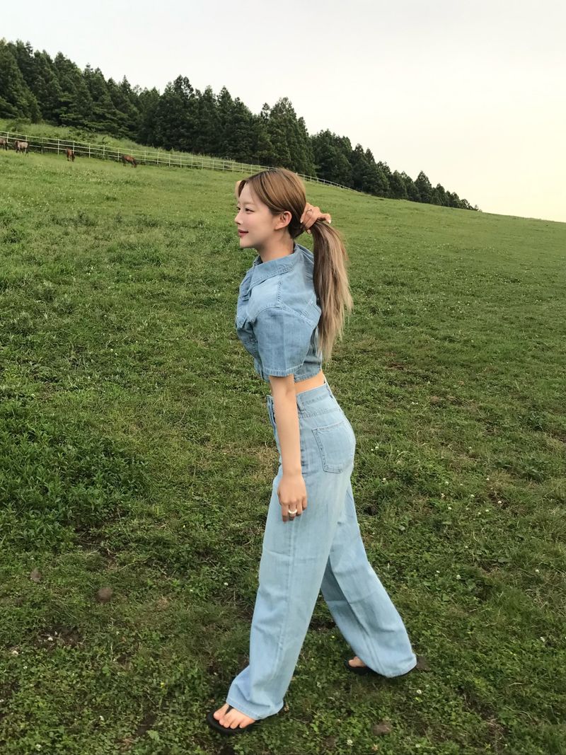 Horizon denim set up shirt
