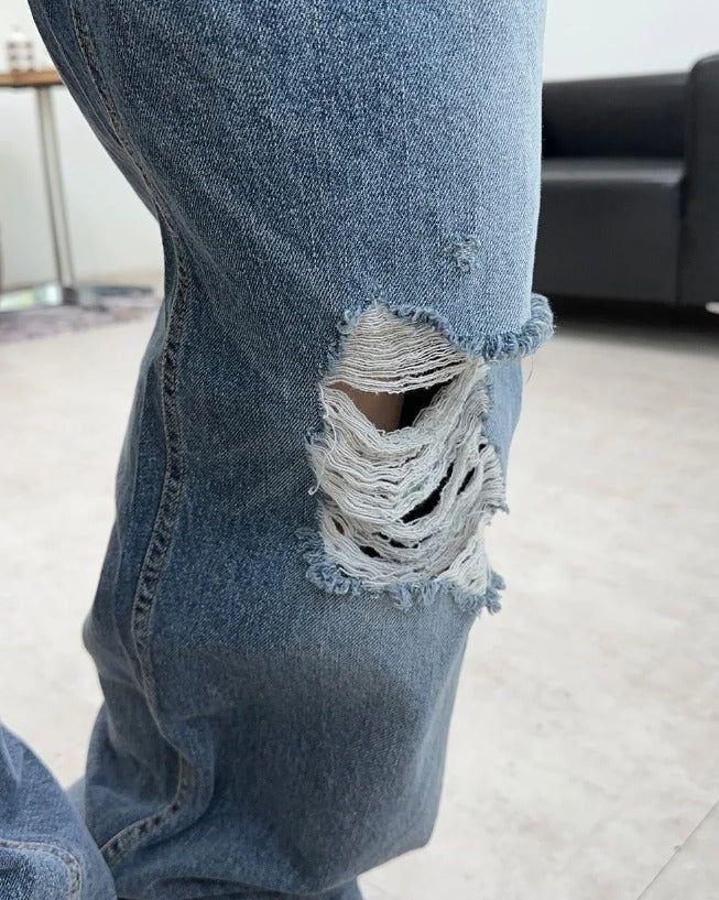 Ens Damaged Regular Denim Pants