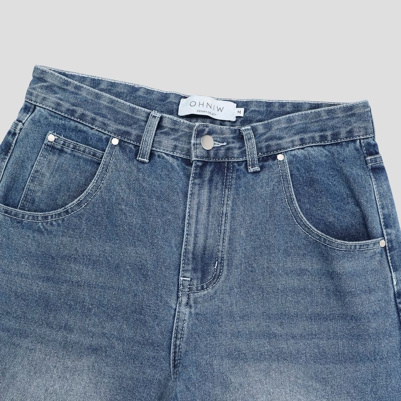 シンチバックバルーンデニムパンツ