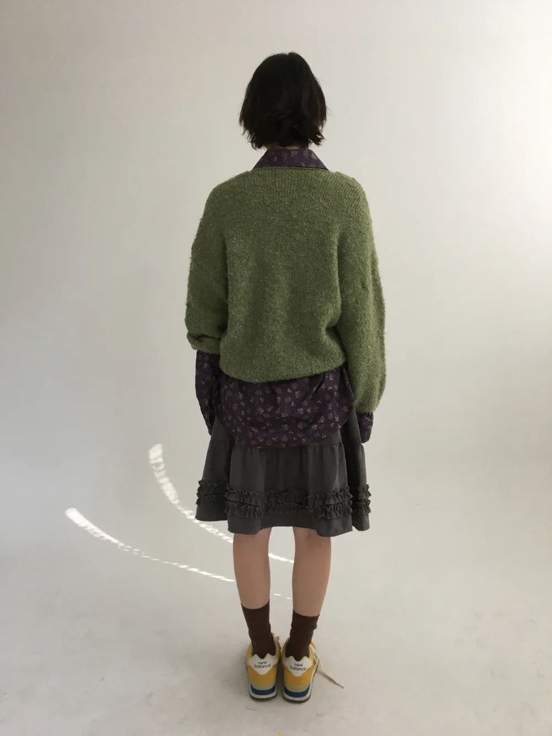 Bonbon Boucle V-neck Knit (5color)