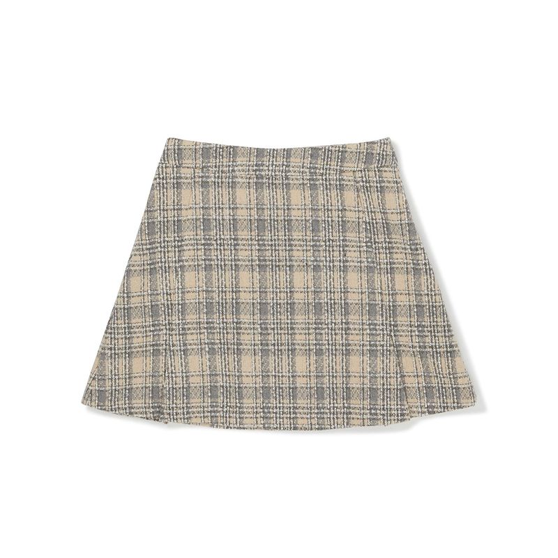 ツイードセットアップミニスカート / Tweed Set-up Mini Skirt [GREY]