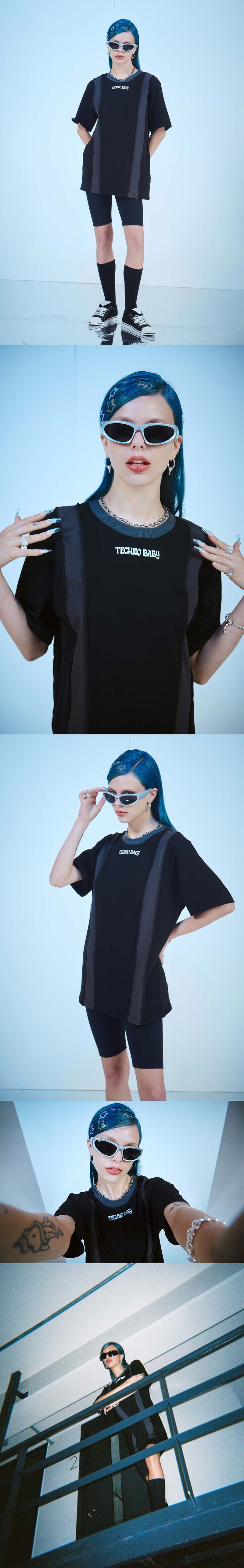 TECHNO BABY OVERLOCK OVERFIT T (Bk)