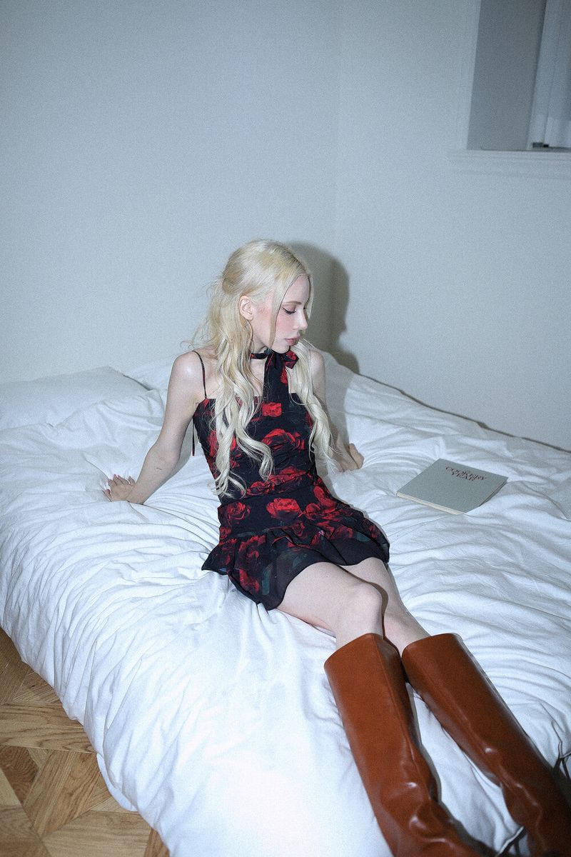 ROSE SCARF TOP[red]