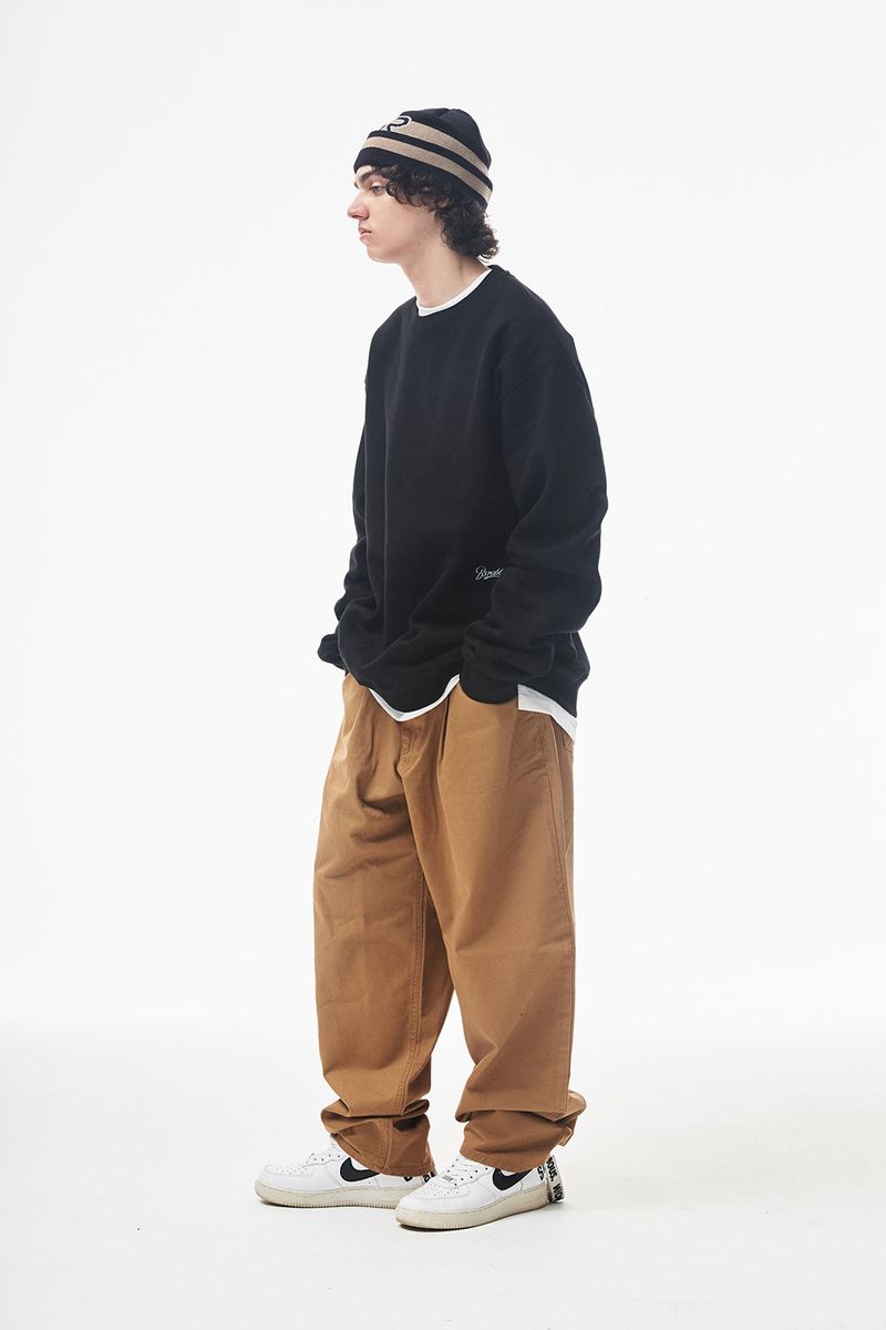 MBSRCOPT134 MID90 BAGGY COTTON PANTS CAMEL