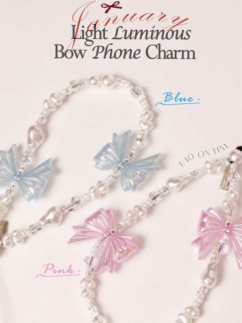 【MADE】 Light Luminous Bow Phone Charm