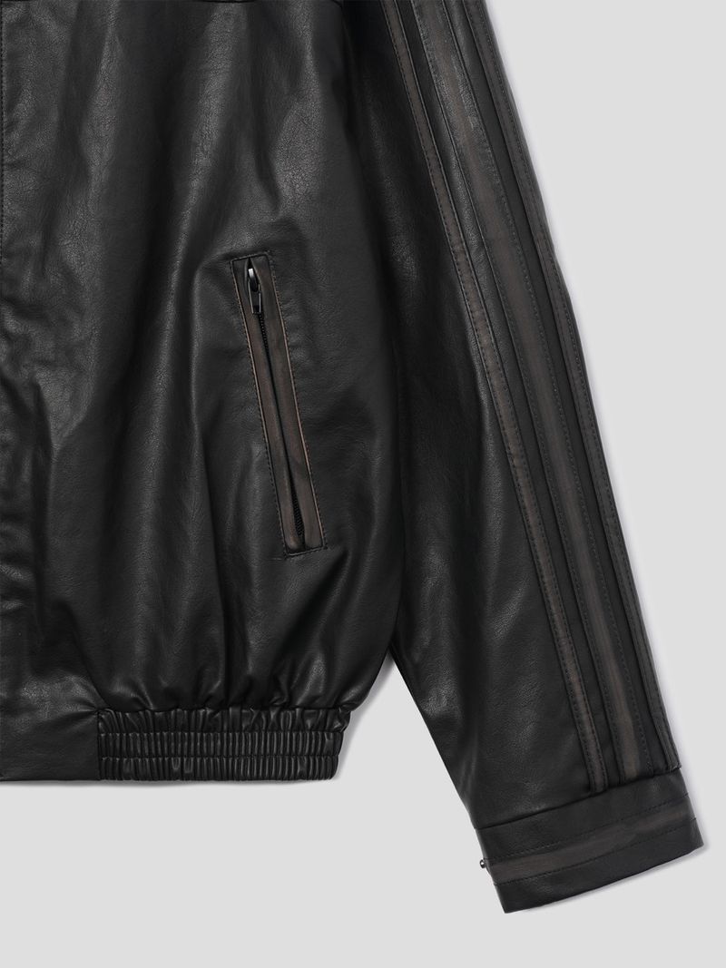 LMN deep washing leather crop jacket (2 colors)