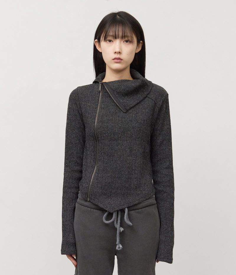 HIFIFNK(ハイファイファンク)の「(W) Shield Slash Knitted Zip Up(Tops)」