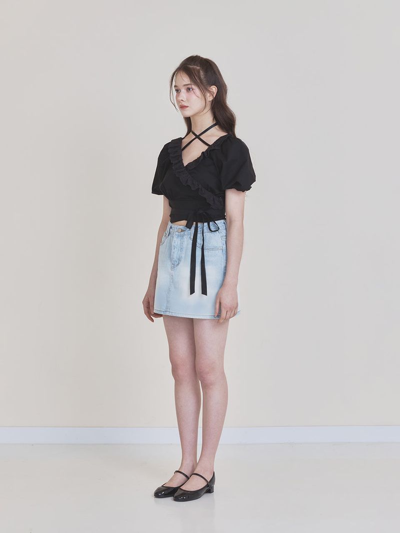 Rosie wrap blouse (Black)