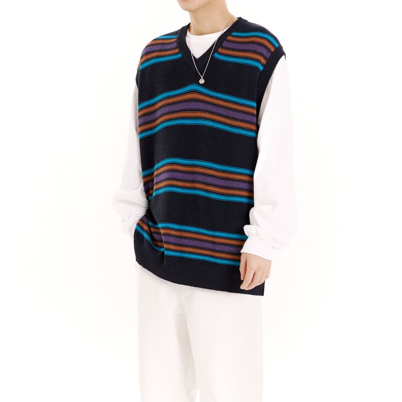 STRIPED KNIT VEST