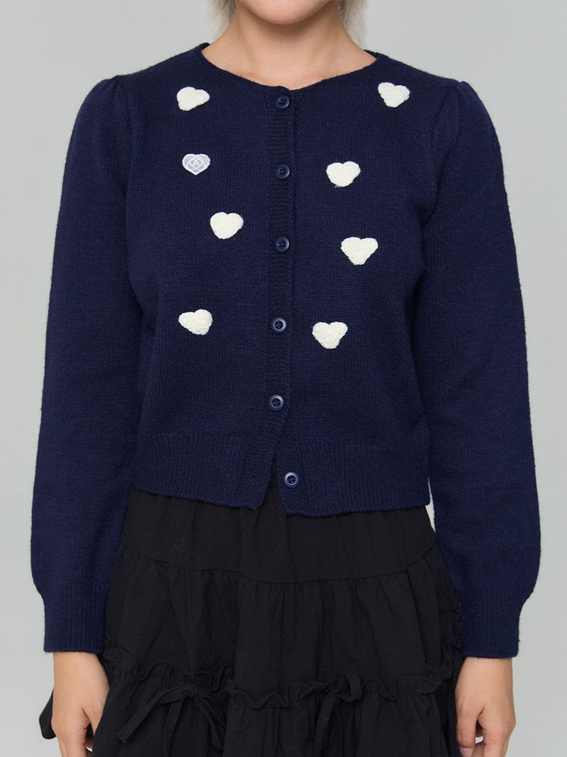 TWO-WAY A EMBROIDERED CARDIGAN - IVORY