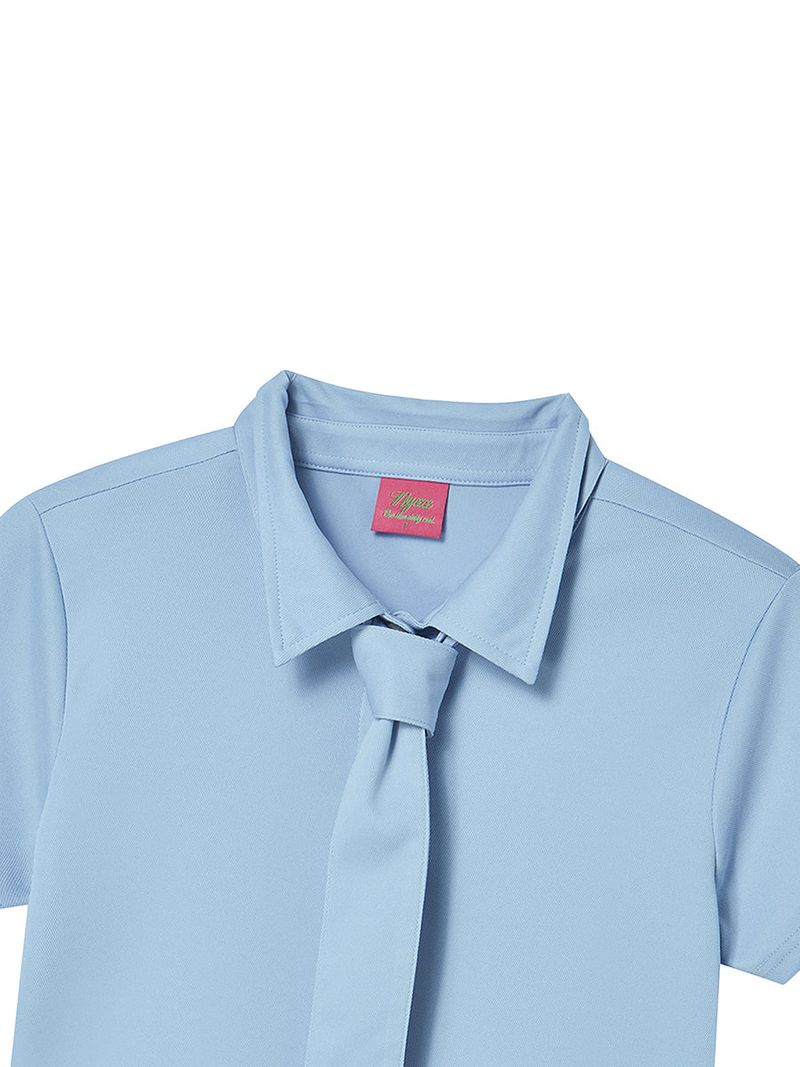  TIE PIQUE SHIRT BLUE BLUE