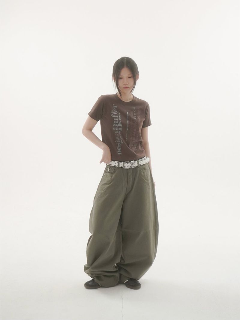 Peak stud back-pocket pants -2C