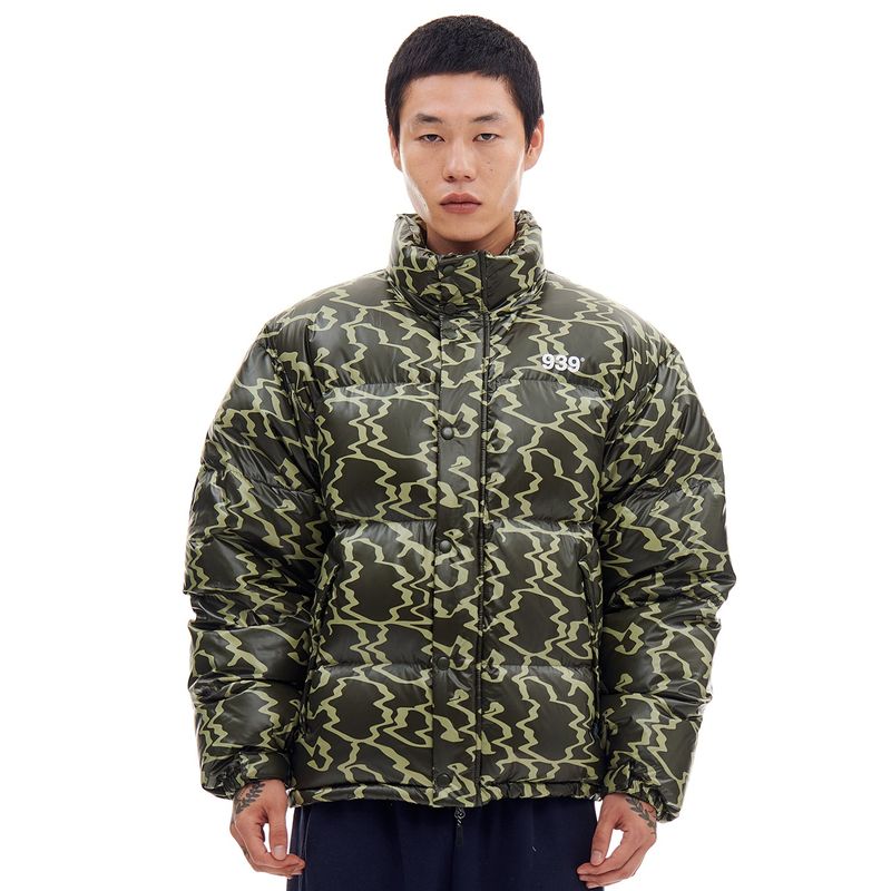 ARCHIVE BOLD(アーカイブボールド)の「NOISE PUFFER DOWN JACKET (OLIVE)(Jackets/Outerwear)」