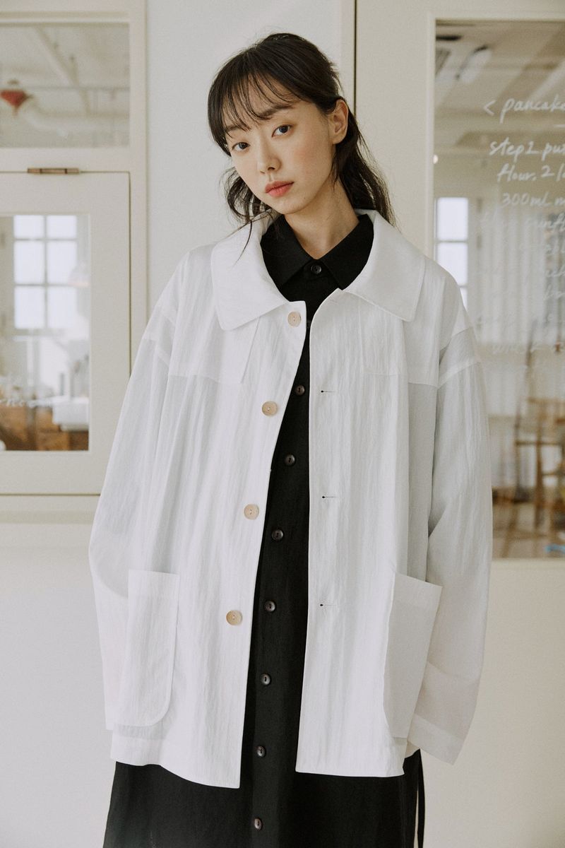 unisex duffle jacket white