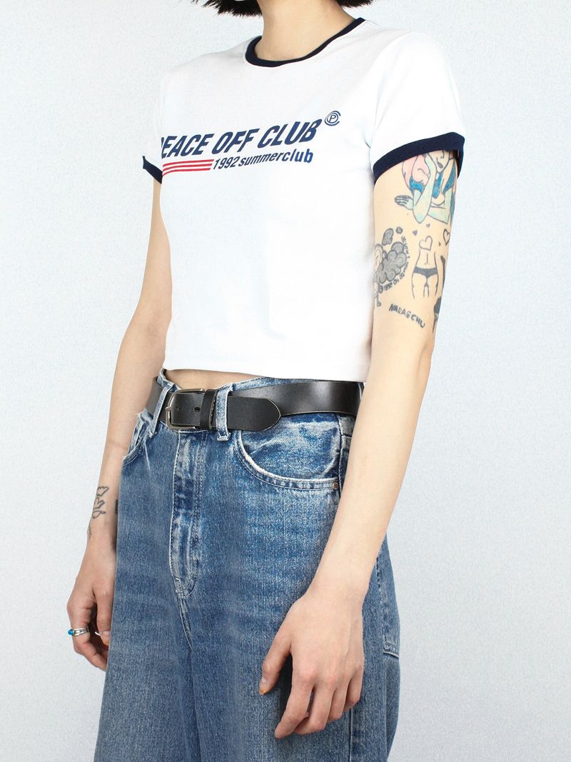 Signature_Logo Crop Tee WHITE