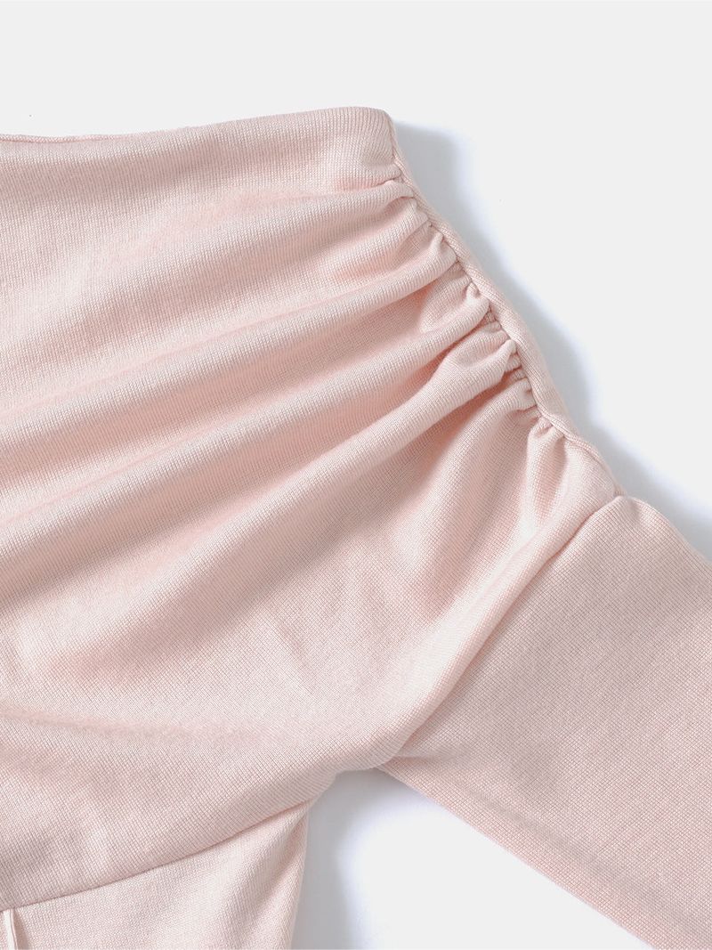 Shirring scarf tshirt (Pink)