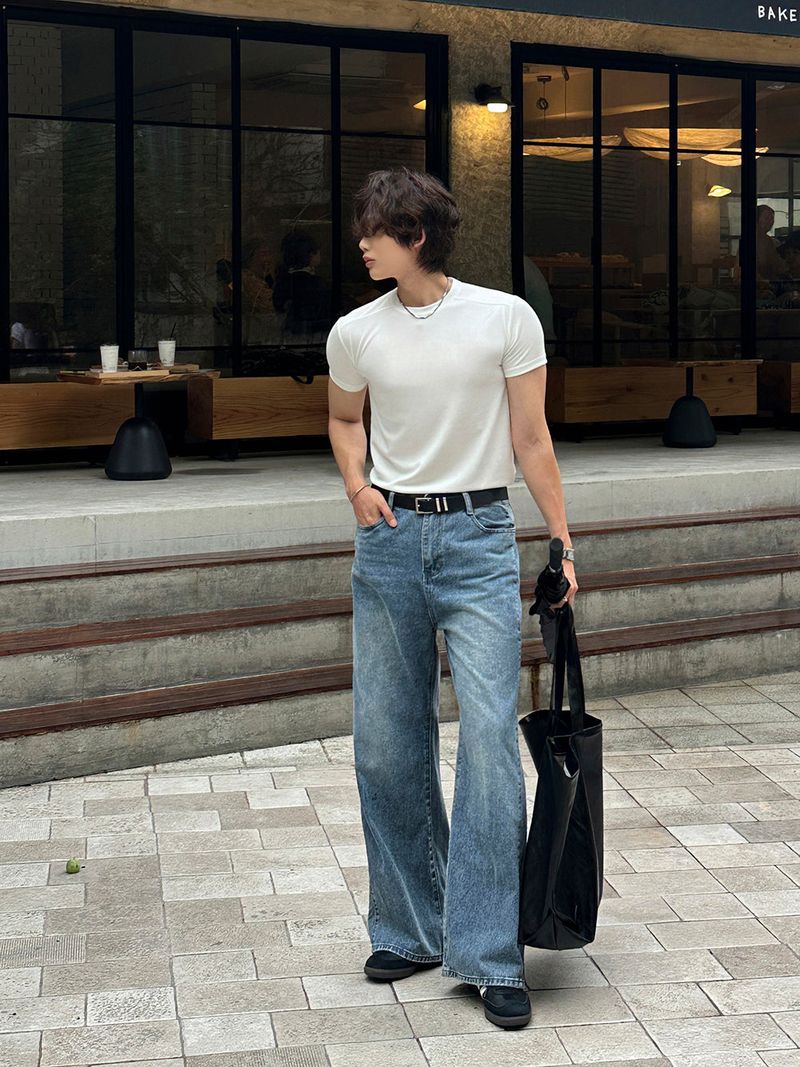 LMN Mer Cut Flare Fit Denim Pants (6 colors)