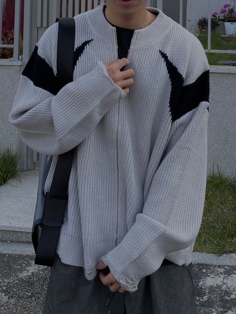 Vintage wear knit zip up 2C