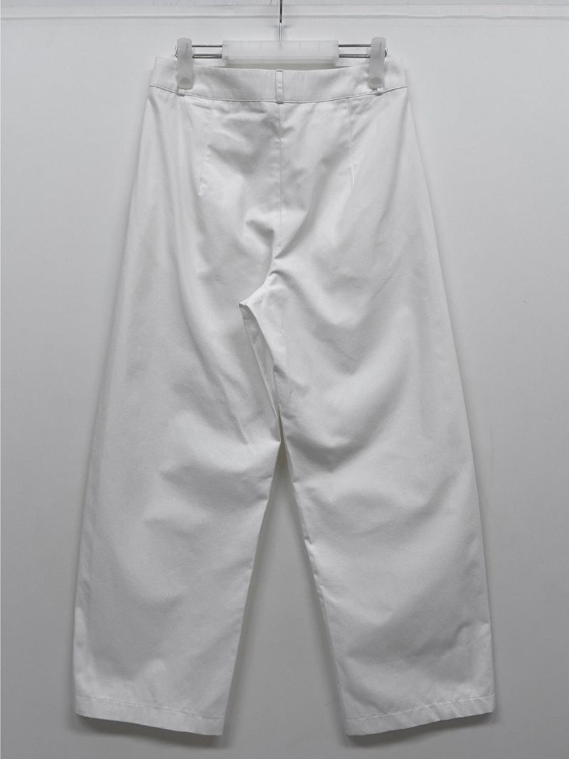 Curved Cotton Barrel Pants
