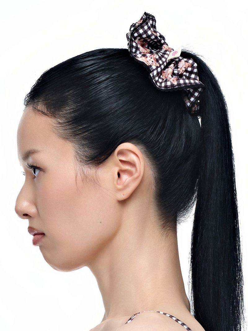 KITTEN CHECK SCRUNCHIE
