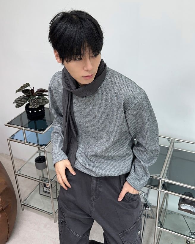 Ropel Ribbed Knit Long Sleeve