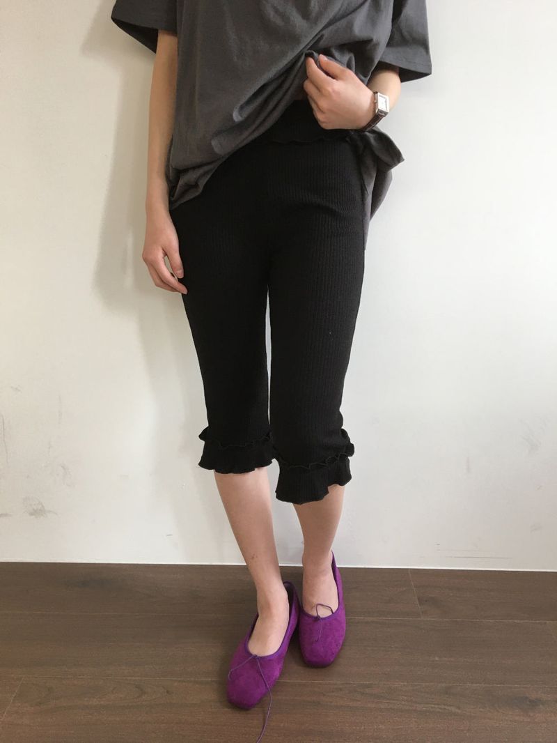 Segno frill capri pants (2color)
