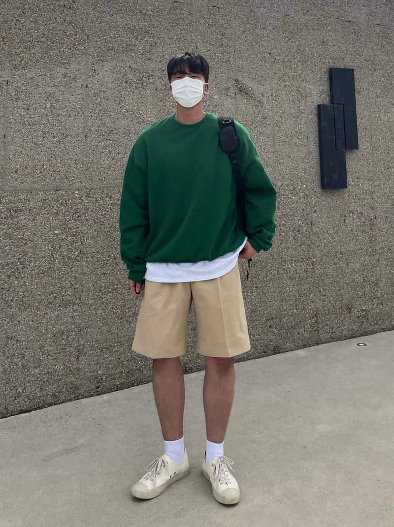 PORT COTTON TWO TUCK HALF PANTS(5COLOR)