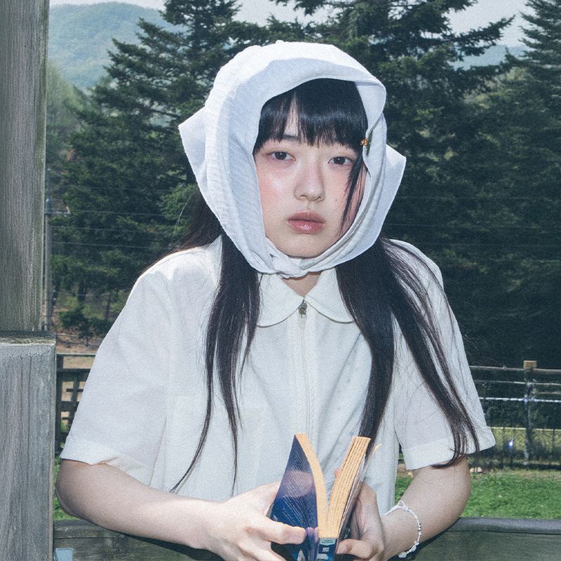 TUOMIO（トゥオミオ）の「CHIFFON LACE SCARF [WHITE]（Fashion Accessories）」