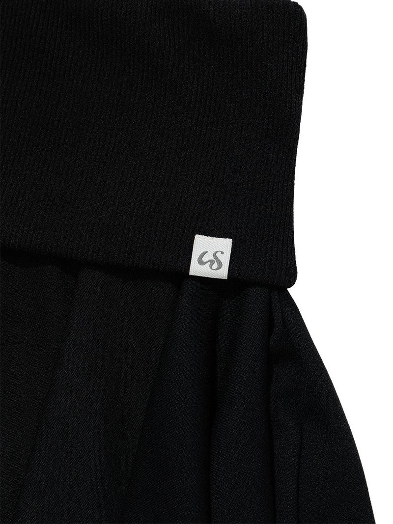 SOFT CONTRAST FLARE SKIRT(BLACK)