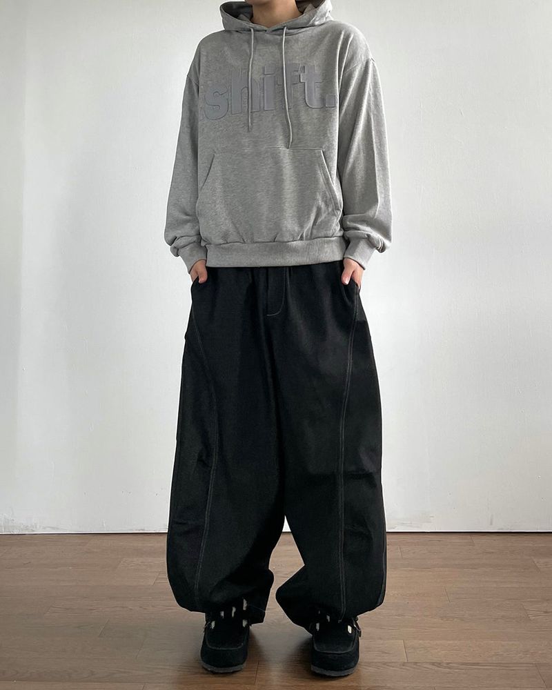 Shift patch embroidery hoodie
