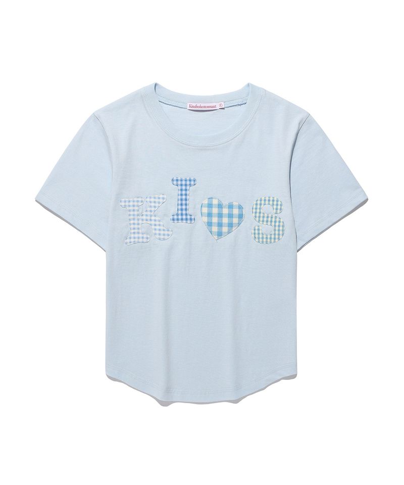Kims Fresh Cotton Market(キムス フレッシュ コットン マーケット)の「バンピーキスロゴアプリティー Blue(トップス)」
