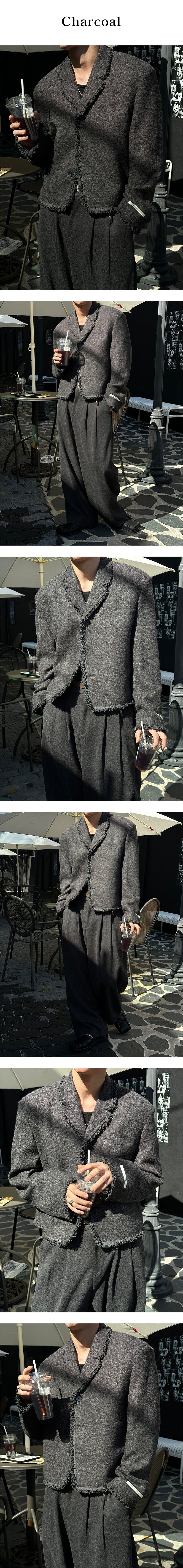 [F/W] Crop tessel jacket(2color)