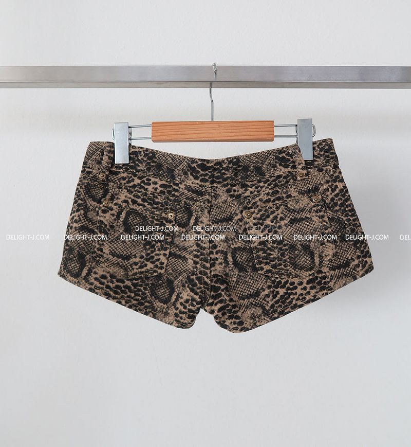 Snake Skin Micro Shorts