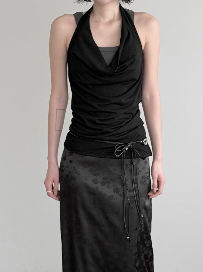 Rimb Minimal Ribbed Sleeveless Top