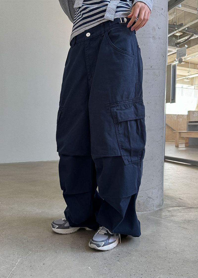 POCKET BUTTON CARGO PANTS