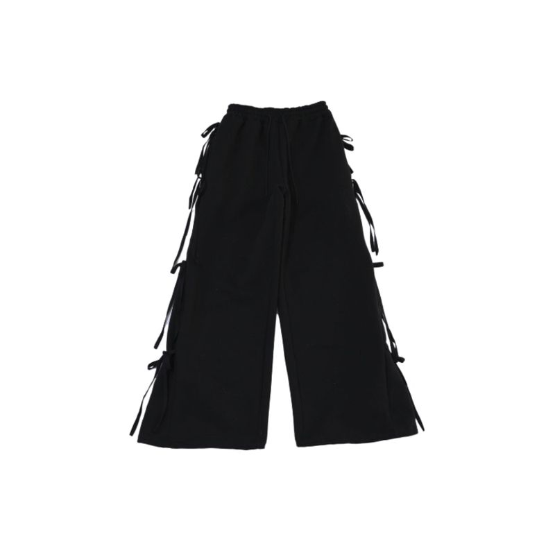 side ribbon sweat pants