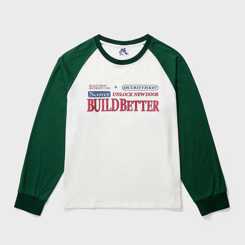 BUILD BETTER RAGLAN LONG SLEEVE-GREEN