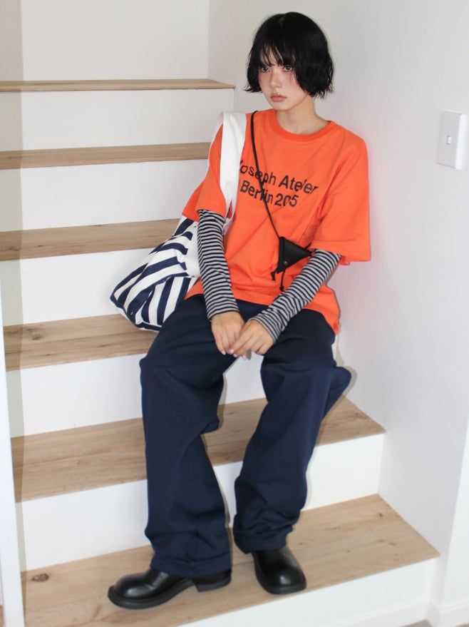 BARREL WIDE COTTON PANTS