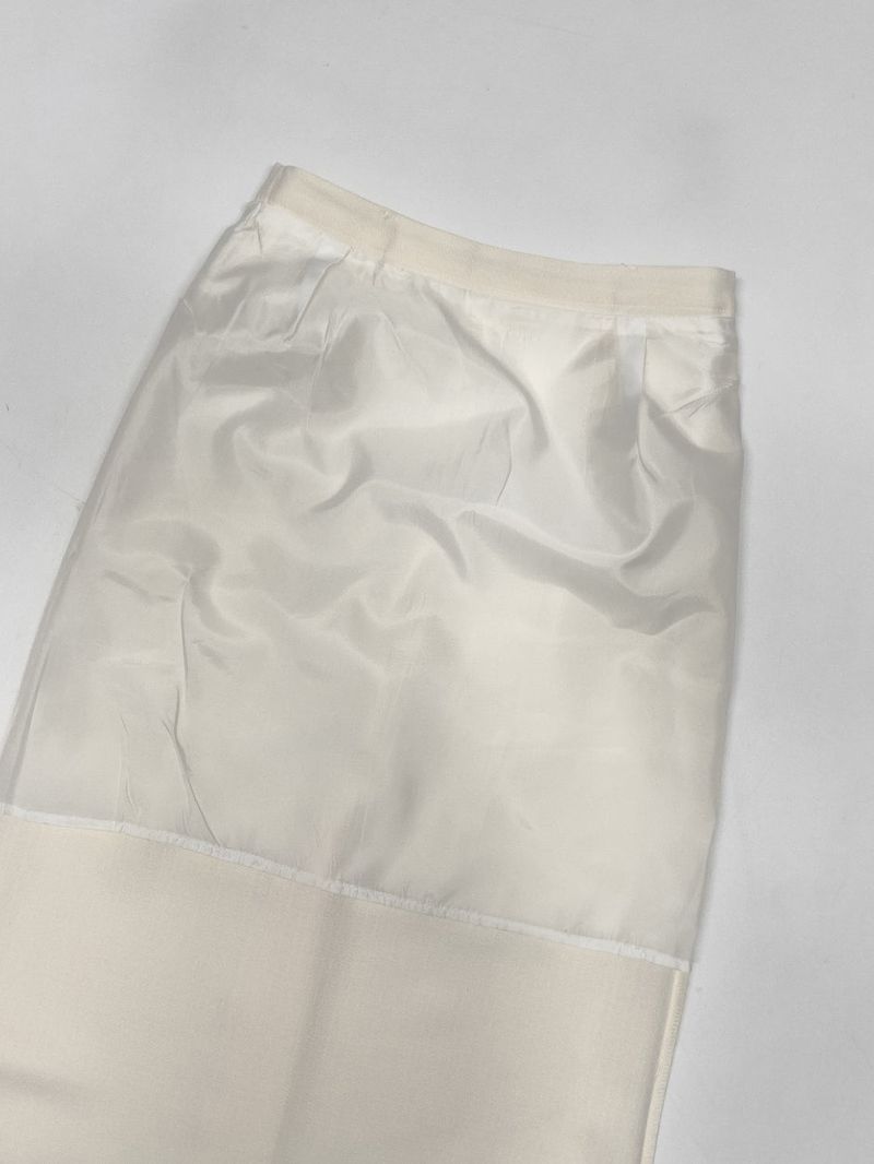 Lara Tweed Belted H-Line Long Skirt
