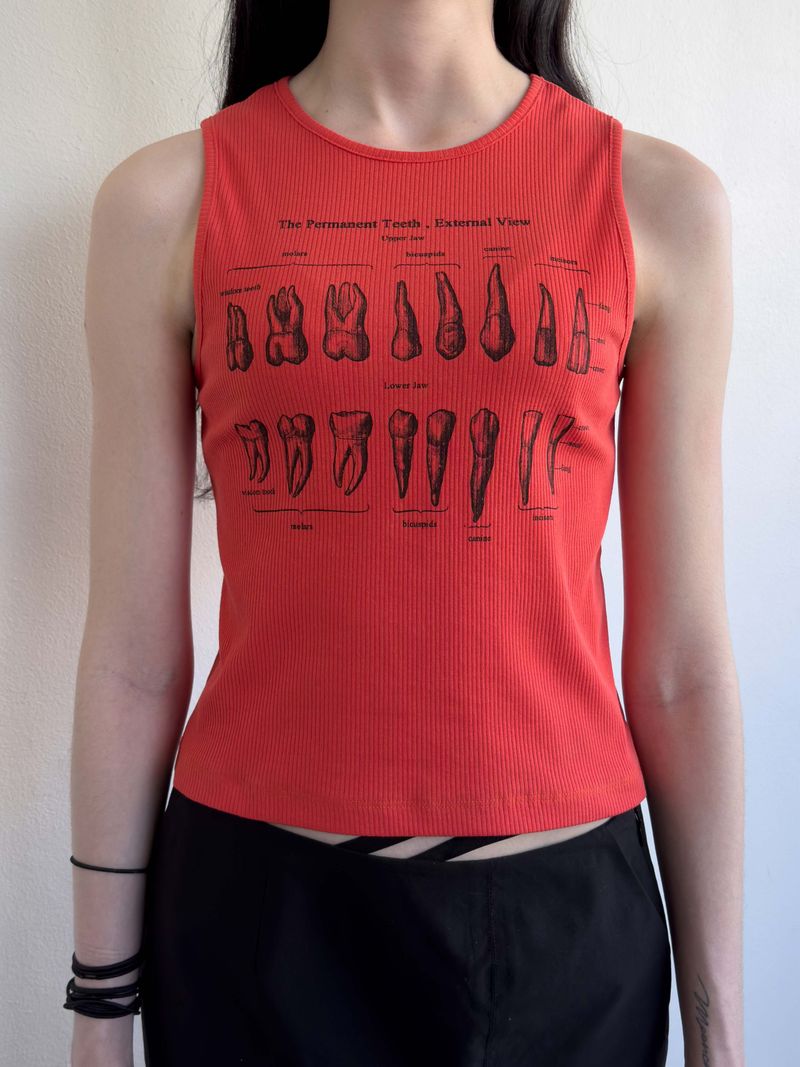 My Teeth Sleeveless Tee ORANGE