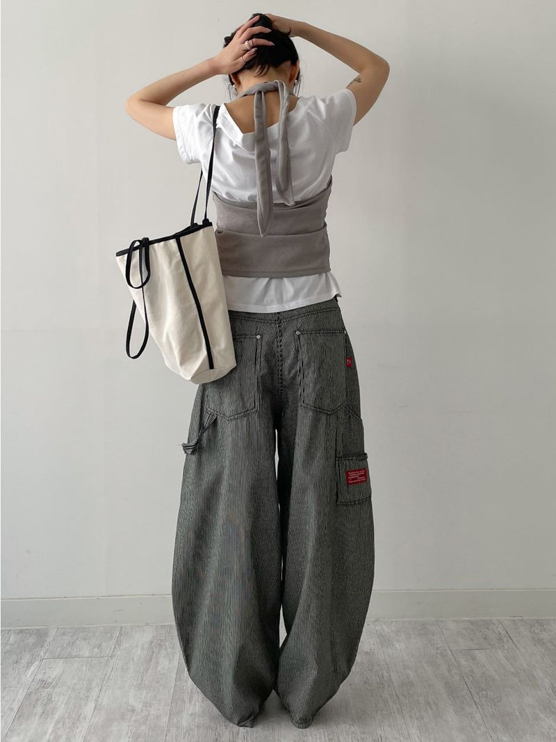 Bio Shirred Halter Neck Knit Vest