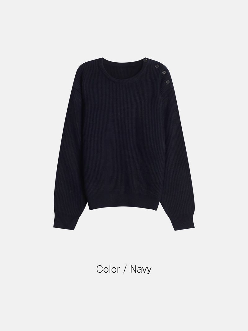OA Mode Shoulder Round Knitwear (4 colors)