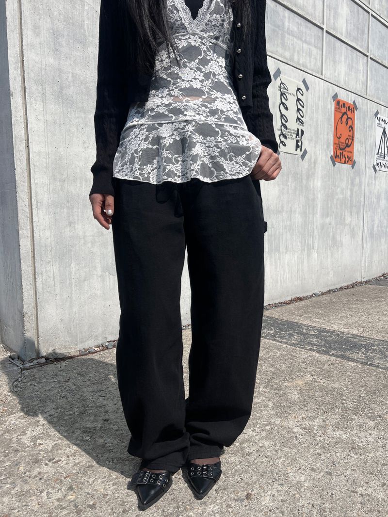 Carpenter Cargo One Pocket Loop Wide Long Pants (3 colors)