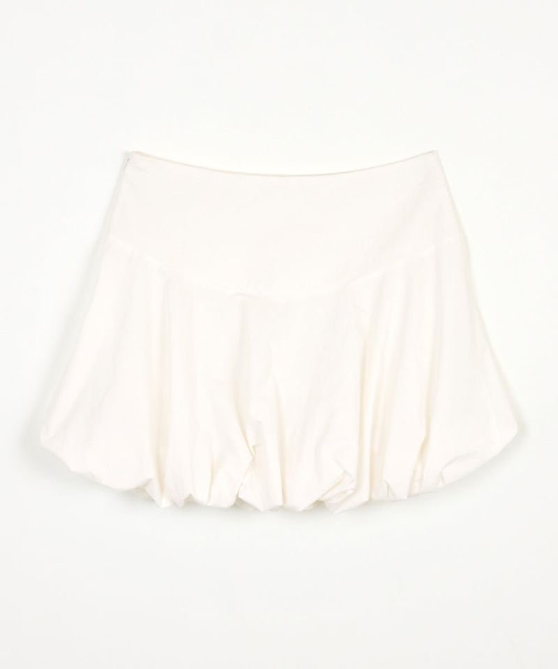 BALLOON MINI SKIRT WHITE