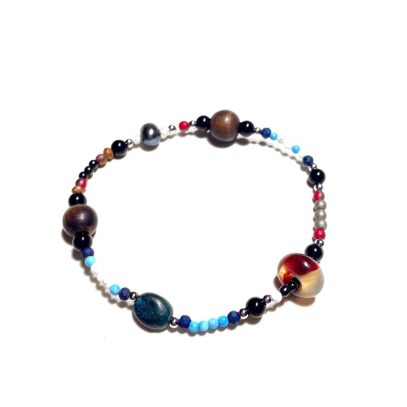 Kichikichiyaya(キチキチヤヤ)の「Kichikichiyaya Bracelet 011 Blue Brown(Accessories)」