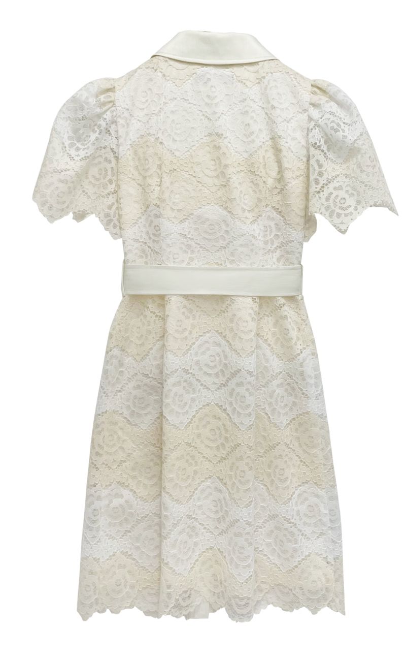 Lace shirt dress