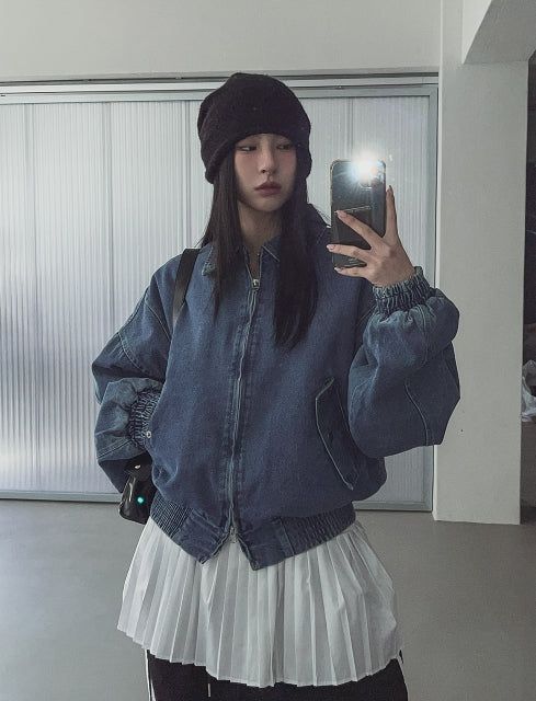 ULAN（ユレン）の「Kanto incision denim two-way quilted flight jumper（Jackets/Outerwear）」