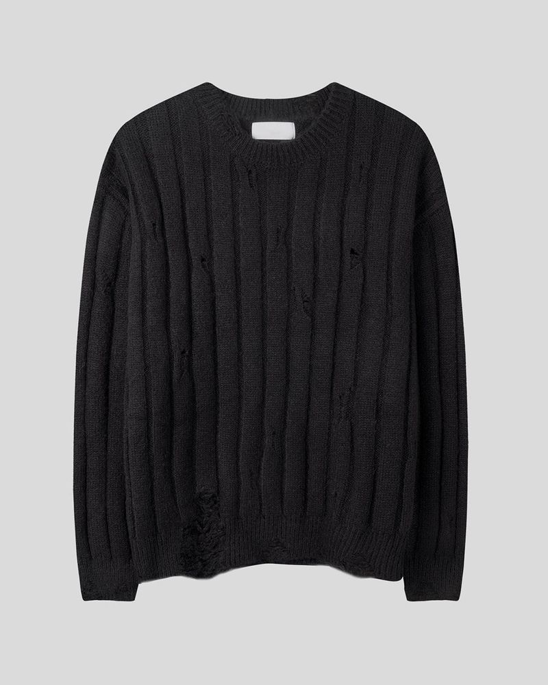 MG Wool Blend Damage Knitwear (4 colors)
